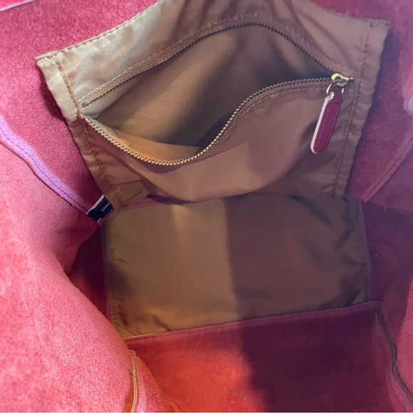 Gap 1969 Red Leather Tote Bag with crossbody strap - Picture 8 of 9